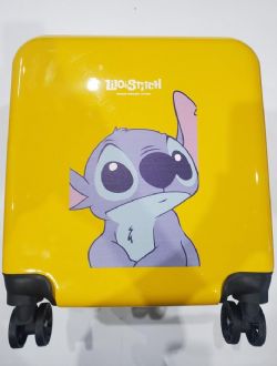 VALISE DELUXE STITCH AVEC SERRURE JAUNE 18